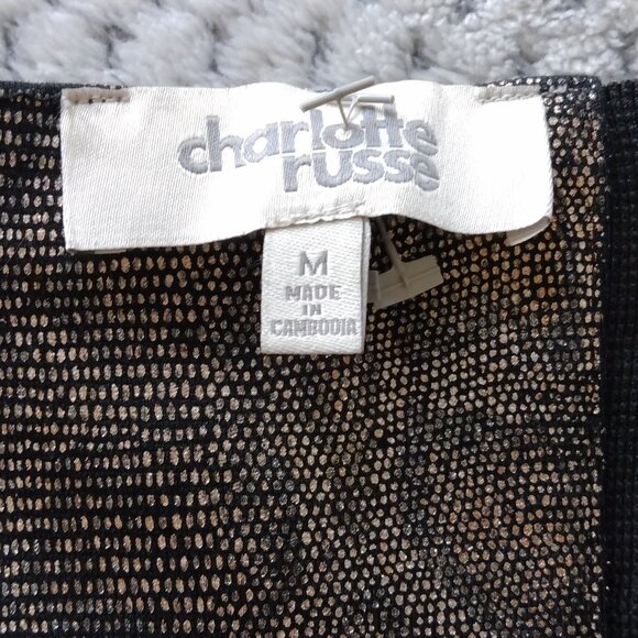 Charlotte Russe Snakeskin Metallic Mini Skirt Size M - Picture 3 of 8